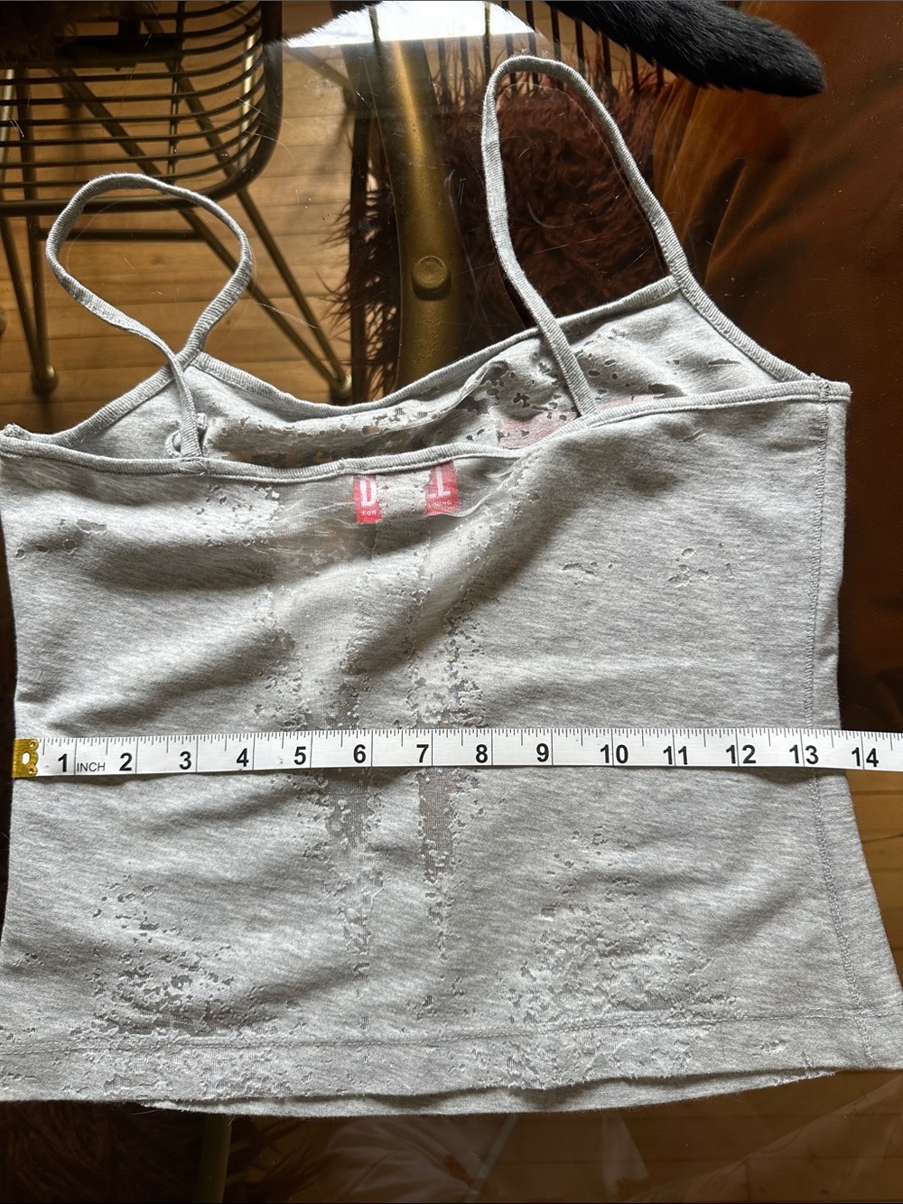 Diesel Logo Printed Sheer Panelled Tank Top - Picture 4 of 11